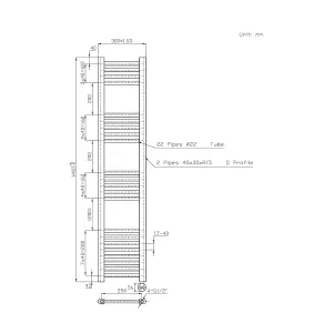 Right Radiators Prefilled Thermostatic Electric Heated Towel Rail Straight Ladder Warmer Rads - Chrome 1400x300 mm