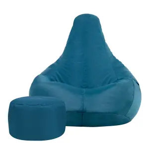 Veeva Recliner Indoor Outdoor Bean Bag & Pouffe Teal Green Bean Bag Chair