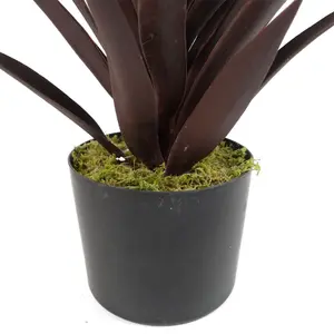 85cm Dark Red Yucca Plant Artificial