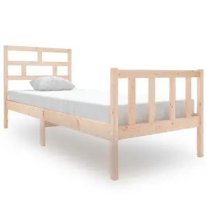 Berkfield Bed Frame Solid Wood Pine 75x190 cm 2FT6 Small Single