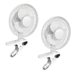 Sealey SCF8W 2-Speed Multi Positionable 8 Inch Clip-On Desk Table Fan Twin Pack