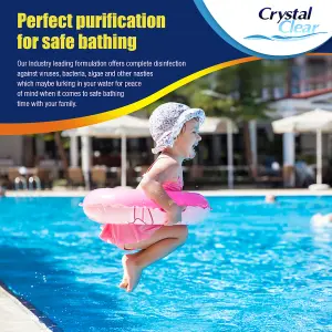 Crystal Clear Ultimate Chlorine Tablets 50 x 20g for Hot Tubs, Spa, Swimming Pools. 1kg