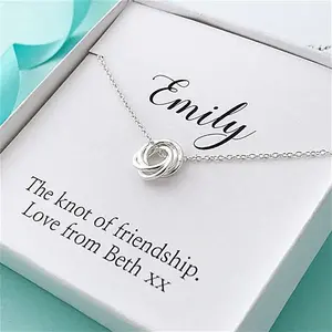 Personalised Friendship Knot Necklace