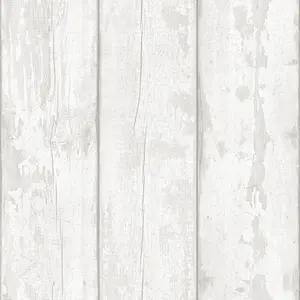 Arthouse Grey Washed Wood Wallpaper