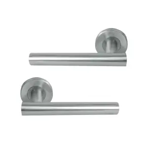 UAP Door Handle - Lever on Round Rose - Internal - Dia - Stainless Steel