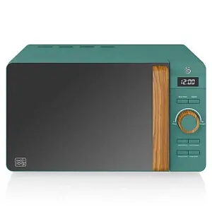 Swan Nordic Pine Green 1.7L Kettle, 4 Slice Toaster & 20L Digital Microwave Set