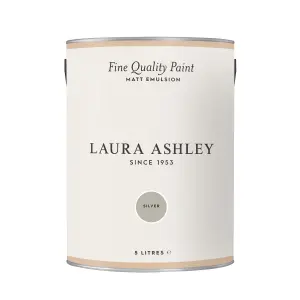 Laura Ashley Silver Matt Emulsion paint, 5L