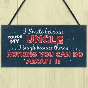 Red Ocean Funny Uncle Birthday Gifts Presents Hanging Plaque Keepsake Christmas Uncle Gifts