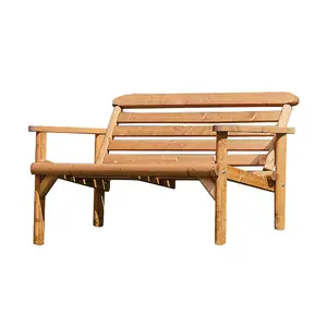 Woodshaw Thornton Rustic 5ft Wooden Garden Park Patio Bench Chair 3 Seater