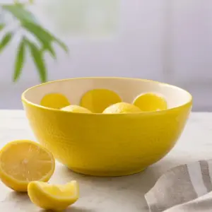 World Foods Lemon Round Bowl 16cm