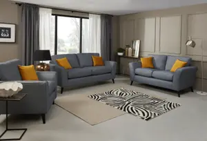 Modern Home Caxton 3+2 Seater Sofa Set with Armchair Denim