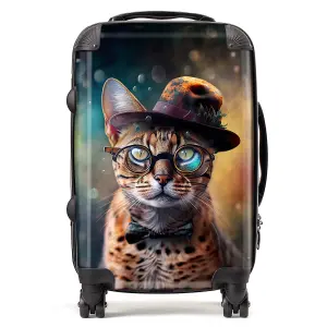 Bengal Cat Face Splashart Suitcase - Cabin