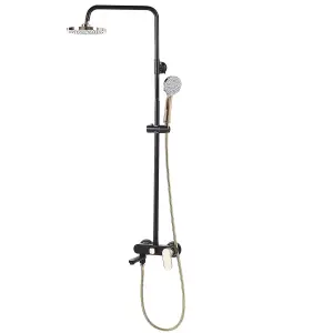 Mixer Shower Set with Rainshower GURARA Black-Gold