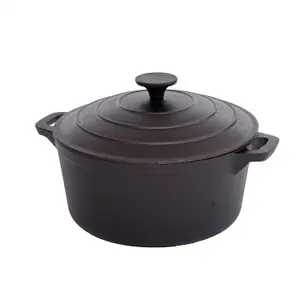 Oypla 4L Cast Iron Non Stick Casserole Dish Pan with Lid