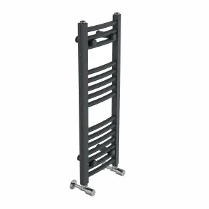 Right Radiators 800x300 mm Curved Heated Towel Rail Radiator Bathroom Ladder Warmer Anthracite