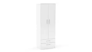 Birlea Lynx 2 Door Combi Wardrobe White