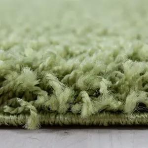 Large Fluffy Shaggy Area Rug - Elevate Your Home Decor with Lime Green Elegance (160x230 cm)