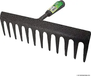 12 Tooth Teeth Replacement Rake Head Garden Lawn Leaf Leaves Metal Carbon Steel