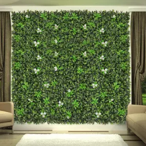 Green Artificial Plant Wall Greenery Panel Decorative Foliage Hedge Privacy Fence Screen 100cm (W) x 100cm (D)