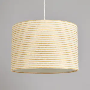 Litecraft Stripe Yellow Easy Fit Lamp Shade