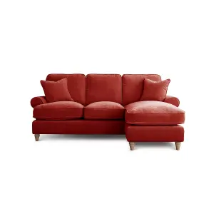 Sofas Express Mumbles Apricot Red Right Hand Chaise Scroll Manhattan Sofa