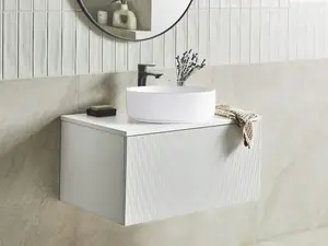 Bathroom Wall Mounted Cabinet 80 x 52 cm White ALIZRA