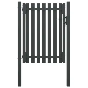 Berkfield Garden Fence Gate Steel 1x1.7 m Anthracite