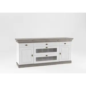 Kelly 185.4cm Sideboard White/Grey / 84.7cm H x 185.4cm W x 44.9cm D