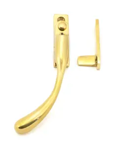 From The Anvil Polished Brass Night-Vent Locking Peardrop Fastener - LH