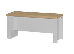 Birlea Highgate Dining Table & Bench Set Grey & Oak