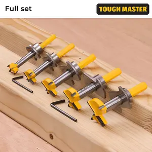 TOUGH MASTER Forstner Router Bit Set 5 piece 15, 20, 25, 30, 35mm, 8-10mm hex shank (TM-RBF5S)