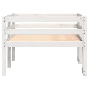 Berkfield Kids' Bed Frame without Mattress White 90x200 cm Solid Wood Pine