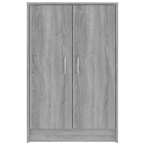 Shoe Cabinet Grey Sonoma 60x35x92 cm Engineered Wood