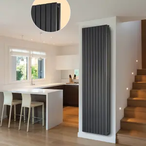 Warmhaus Carina Flat profile double panel vertical radiator in anthracite 1800 (h) x 354 (w)