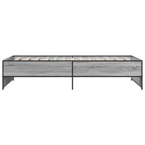 Berkfield Bed Frame without Mattress Grey Sonoma 100x200 cm