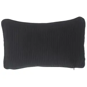 Set of 2 Cushions GUDARI Boucle 30 x 50 cm Solid Black