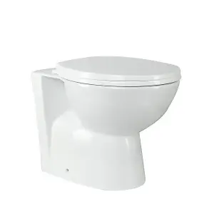 Ceramic  Rimless Bathroom Toilet Pan Back To Wall