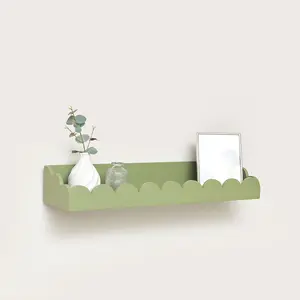 Melody Maison Green Scalloped Wall Storage Shelf - 61cm