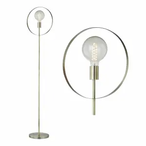 First Choice Lighting Hailey Brushed Gold Floor Lamp