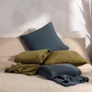 Yard Lark Muslin Cotton Feather Rich Cushion