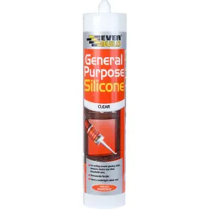 Everbuild Multi Purpose Acetoxy Cure Silicone Clear