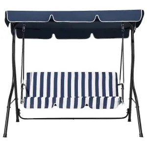 Patio Swing CHAPLIN Metal Dark Blue