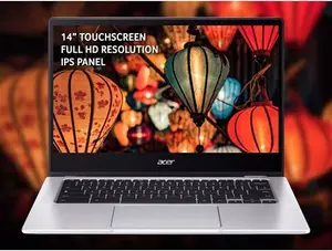 Acer Spin 314 Chromebook Convertible Laptop, Intel Celeron Processor, 4GB RAM, 128GB SSD, 14.6" Full HD Touchscreen, Silver