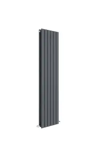 Square Vertical Double Panel Radiator - 1500mm x 354mm - 3105 BTU - Anthracite