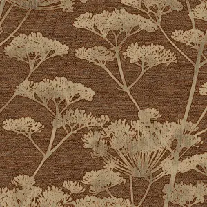 Boutique Ruby Serene Seedhead Floral Wallpaper