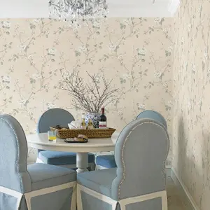 Galerie Palazzo Blue Luisella Floral Embossed Wallpaper