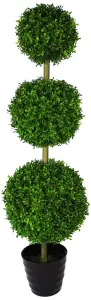 Geko 4 ft 120 cm Single Artificial Extra-Large Grass Topiary Tree