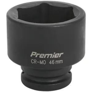 High-Performance 46mm Forged Impact Socket - 3/4 Inch Square Drive for Chromoly Wrenches