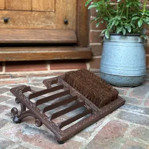 Vintage Style Cast Iron Boot Brush & Shoe Scraper