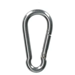 Carabiner Carbine Hook Snap Shackle 6mm Marine Grade Stainless Steel 2 PACK